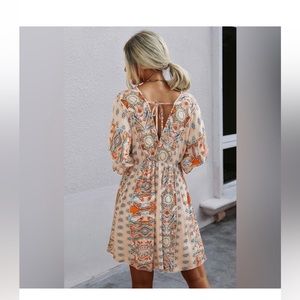 New Boho Print Summer Dress